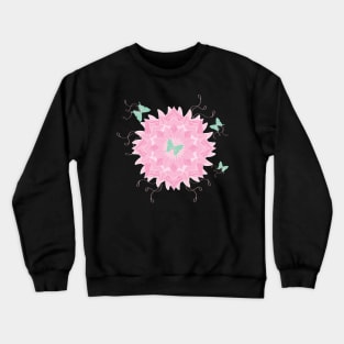 Butterflies Flower Mandala Crewneck Sweatshirt